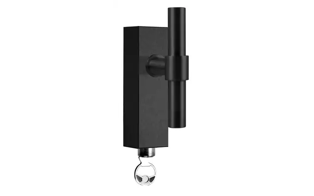 Draaikiep raamkruk Mat zwart PVD One Piet Boon PBT15- DKLOCK Afsluitbaar 119mm